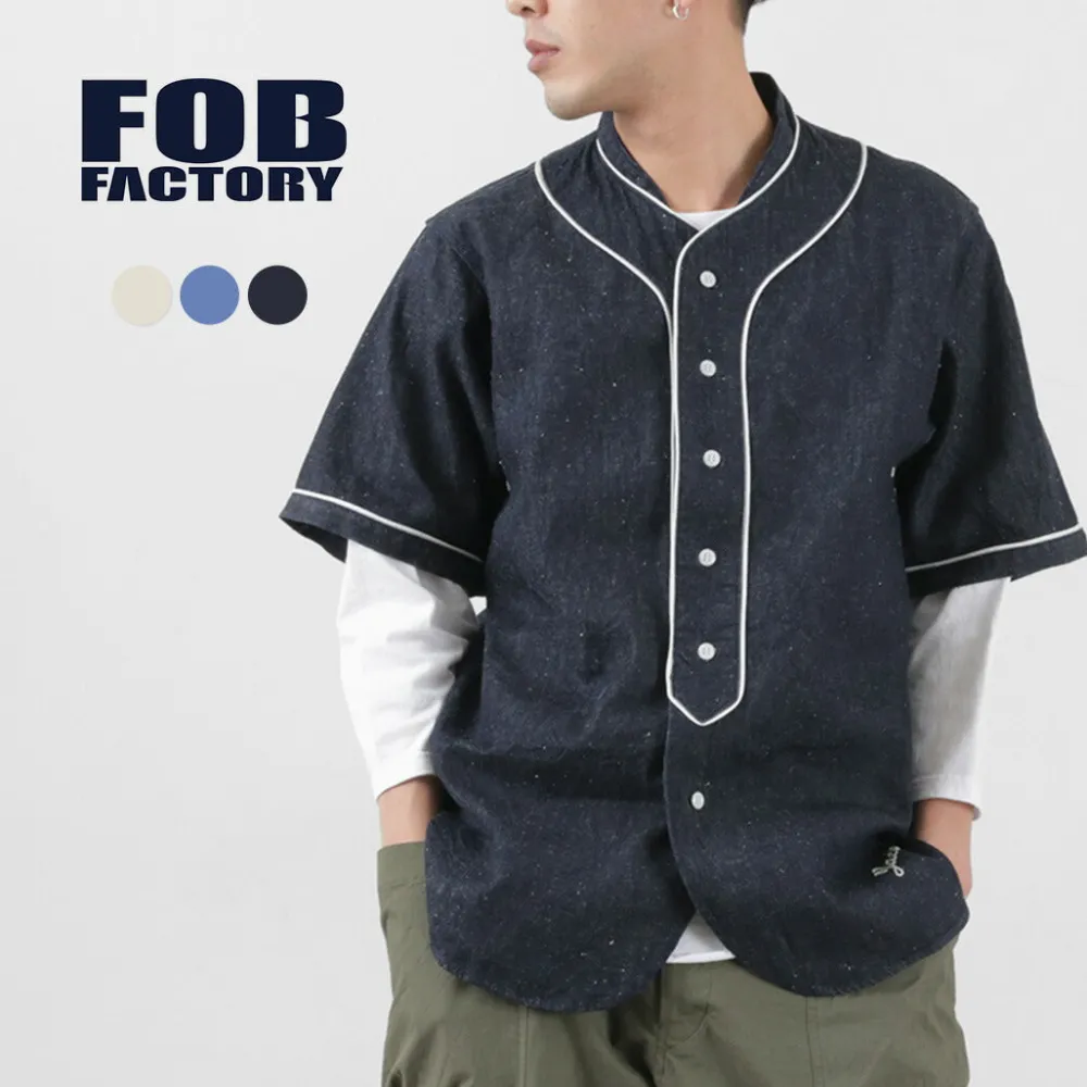 FOB FACTORY Shirts^/ F3490 Baseball Shirt