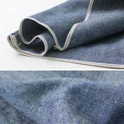 FOB FACTORY Shirts^/ F3487 Chambray pullover shirt blue