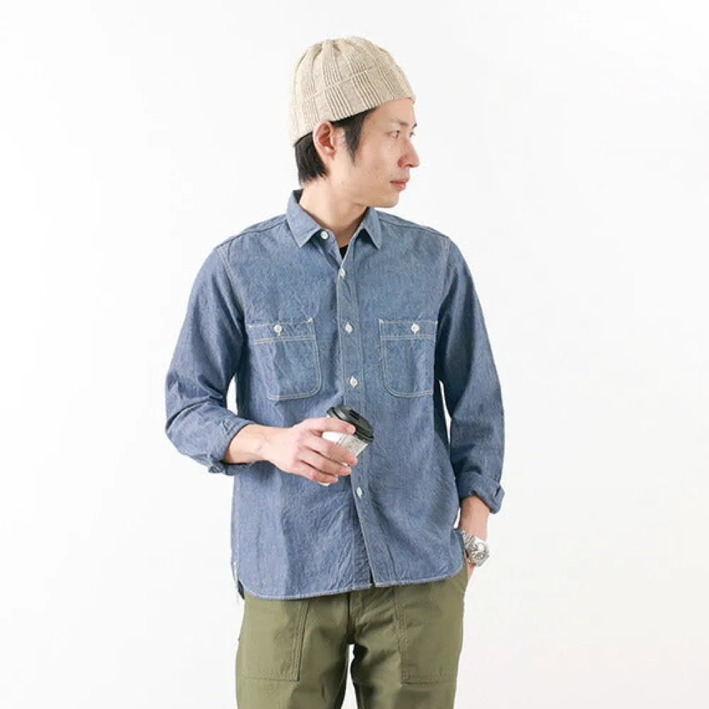 FOB FACTORY Shirts^/ F3378 Chambray Work Shirt