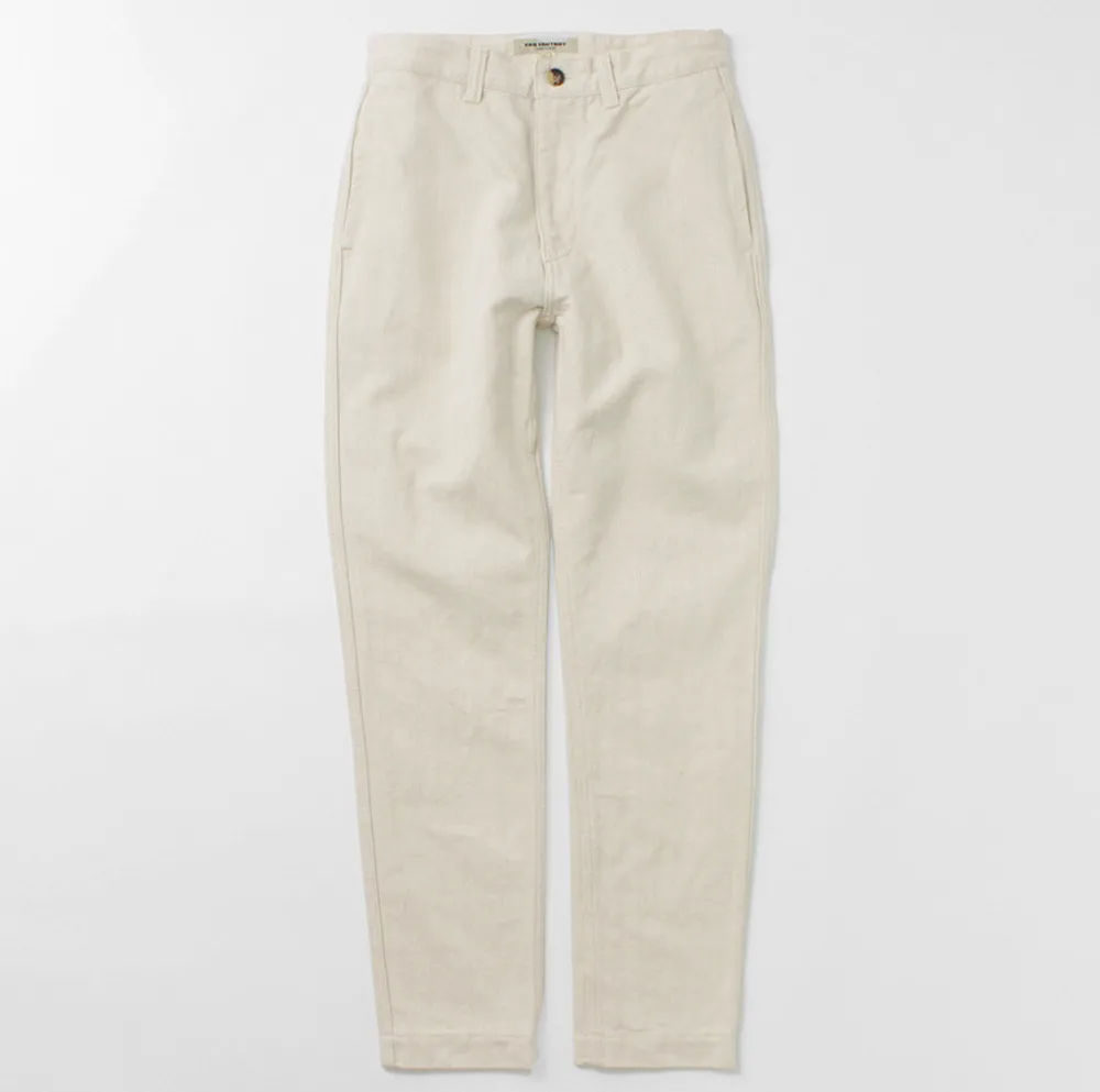 FOB FACTORY Work Pants & Chinos^/ F0516 Cotton hemp herringbone Trouser