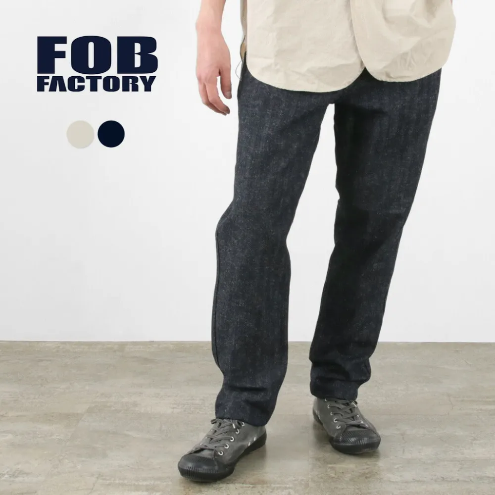 FOB FACTORY Work Pants & Chinos^/ F0516 Cotton hemp herringbone Trouser