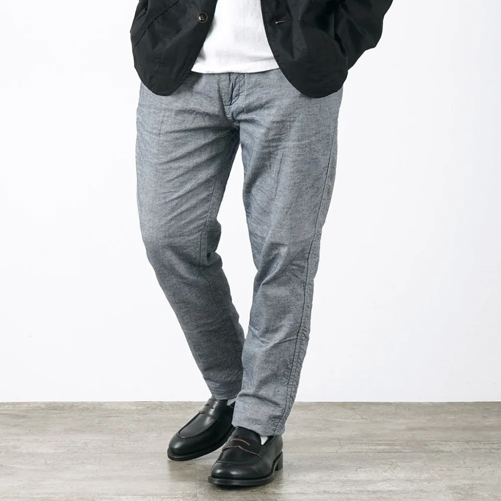 FOB FACTORY Work Pants & Chinos^/ F0513 Cotton Linen Double Wave Chambray Pants