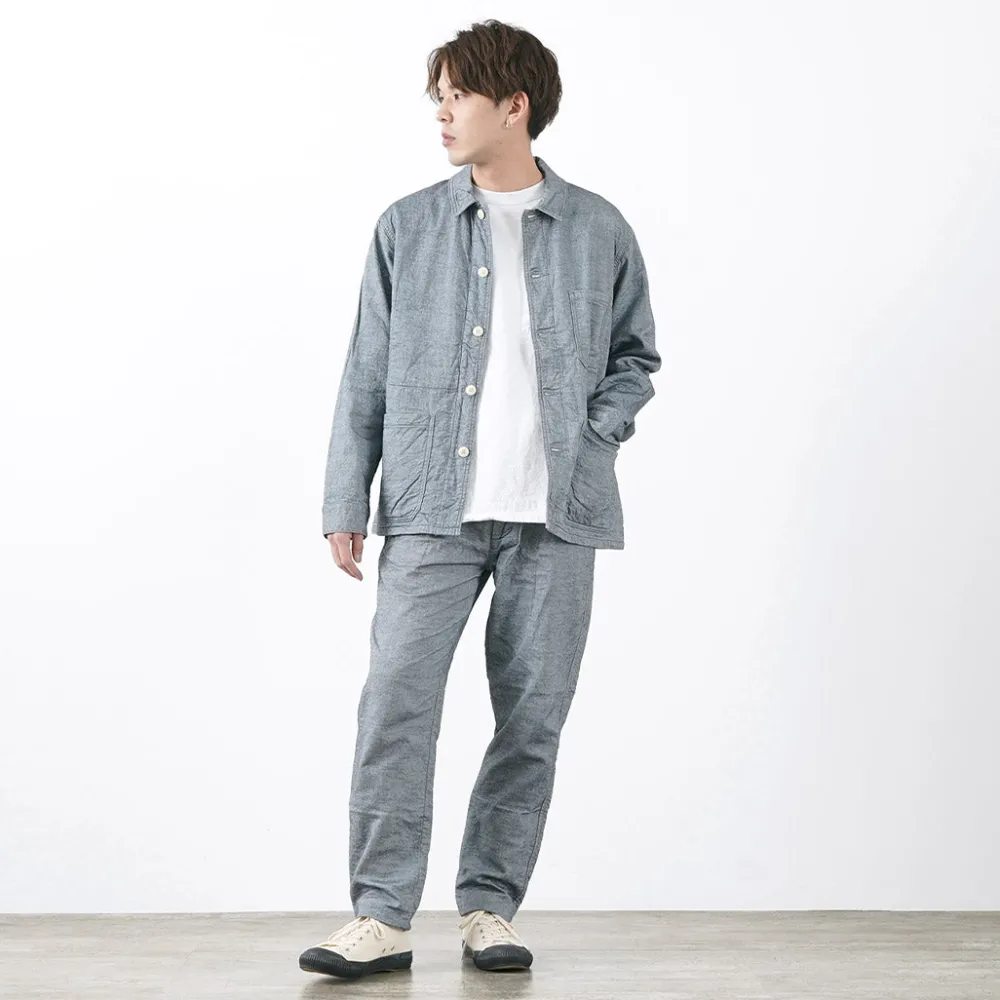 FOB FACTORY Work Pants & Chinos^/ F0513 Cotton Linen Double Wave Chambray Pants