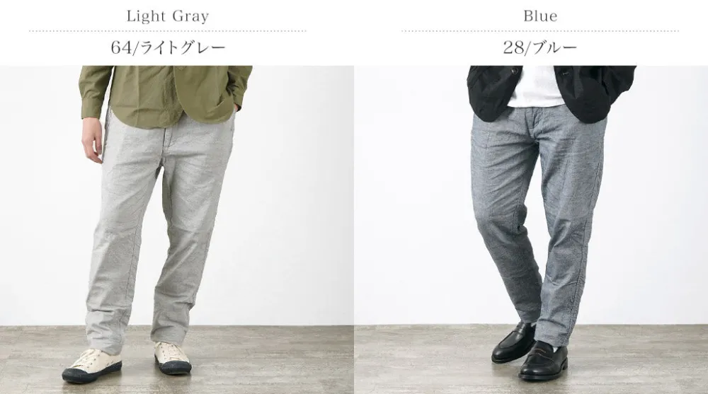 FOB FACTORY Work Pants & Chinos^/ F0513 Cotton Linen Double Wave Chambray Pants