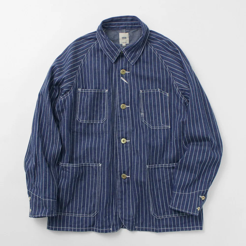 FOB FACTORY Jackets^/ F2410 Coverall wabash blue
