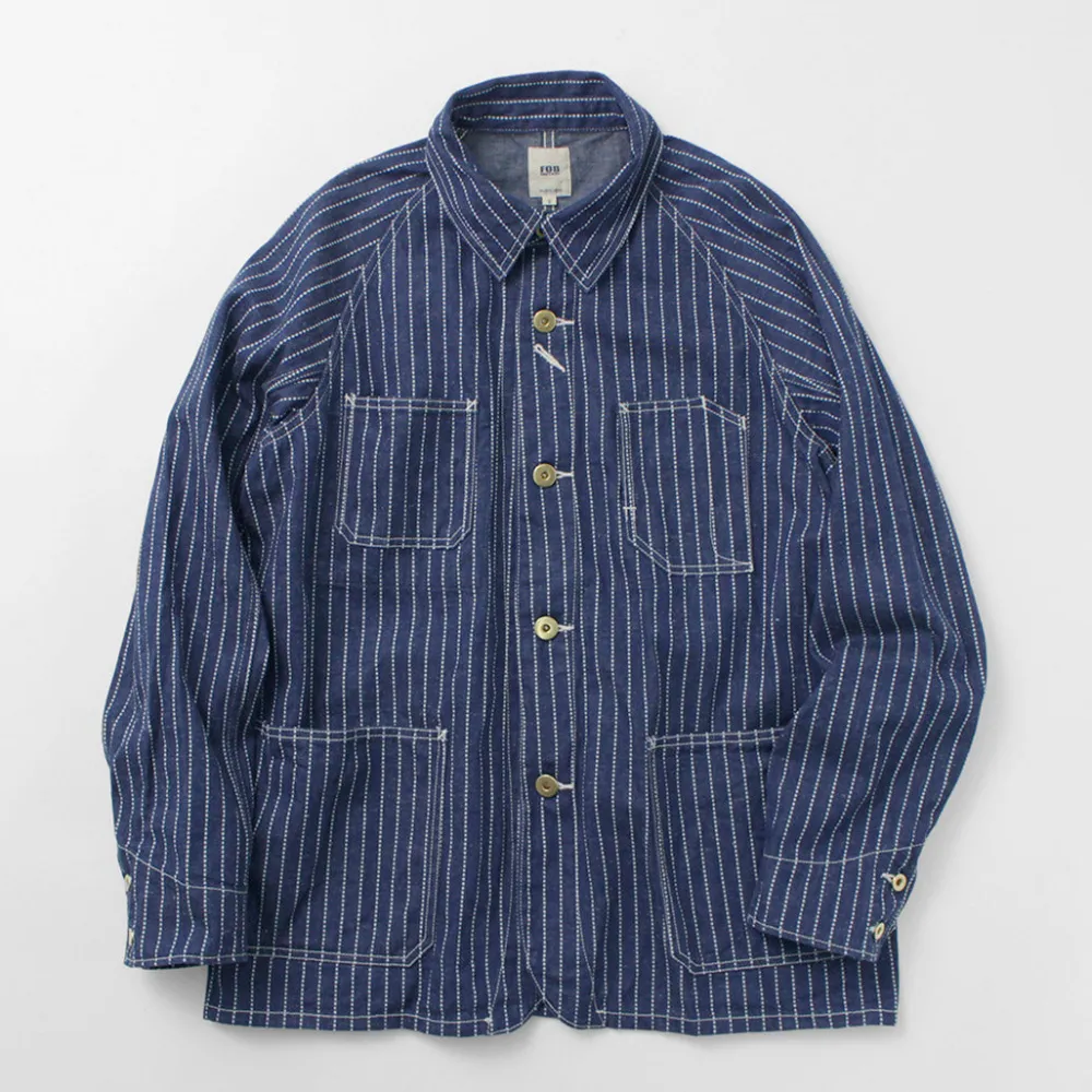FOB FACTORY Jackets^/ F2410 Coverall wabash blue