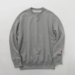 FOB FACTORY Sweatshirts^/ F7098 Crewneck Sweatshirt lightgrey