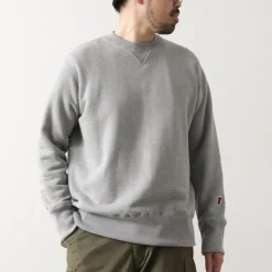 FOB FACTORY Sweatshirts^/ F7098 Crewneck Sweatshirt lightgrey