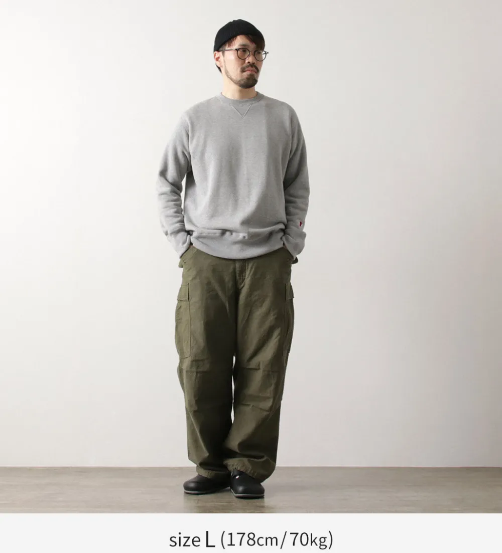 FOB FACTORY Sweatshirts^/ F7098 Crewneck Sweatshirt lightgrey