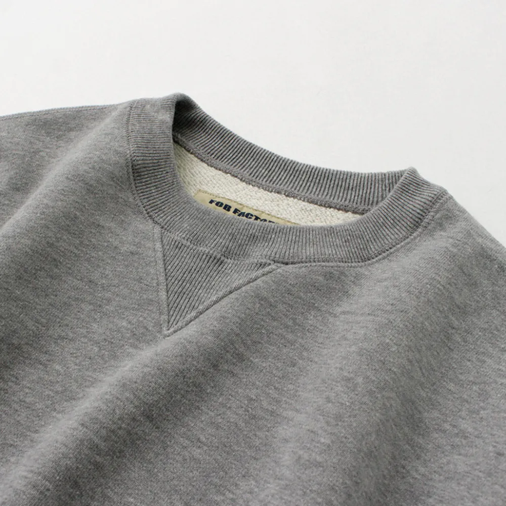 FOB FACTORY Sweatshirts^/ F7098 Crewneck Sweatshirt lightgrey