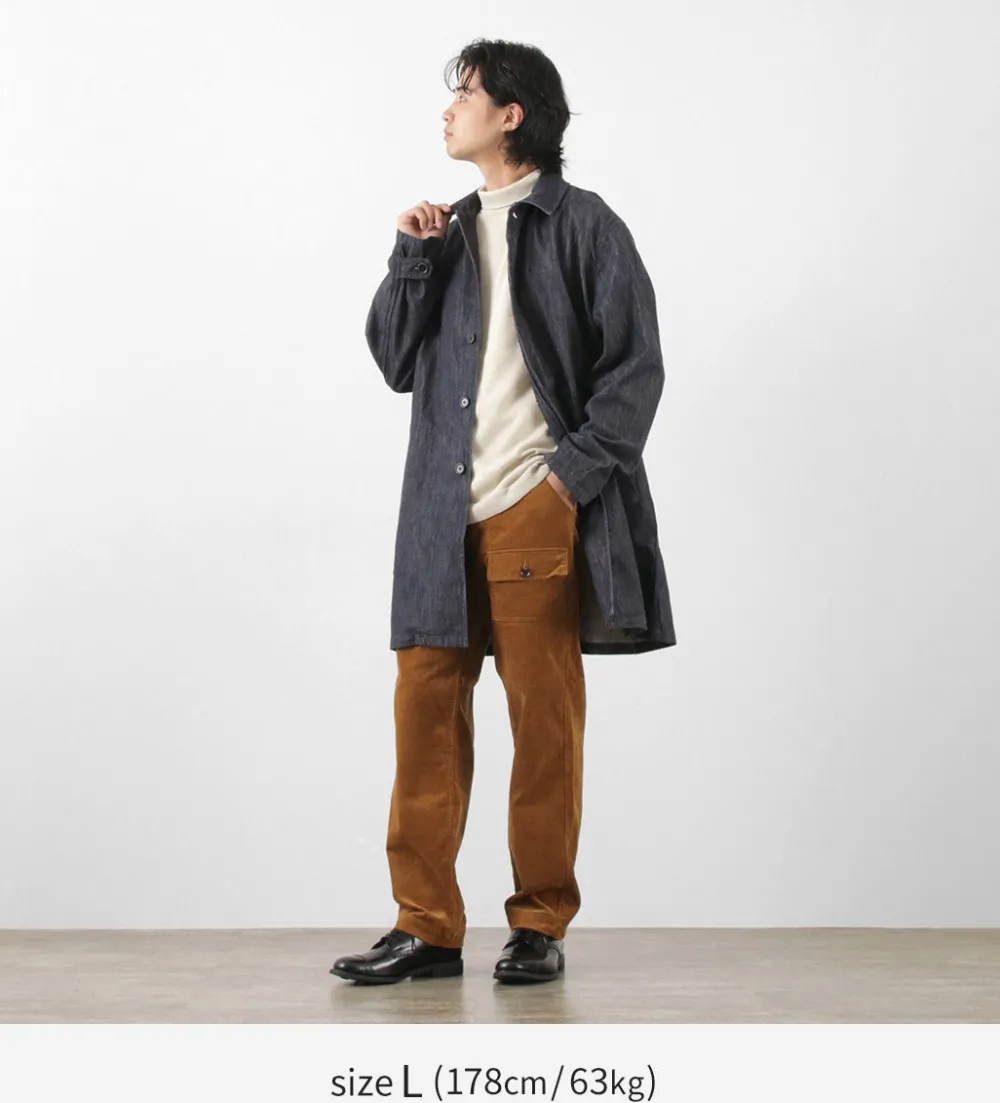 FOB FACTORY Coats^/ F2437 Denim bask coat one-wash