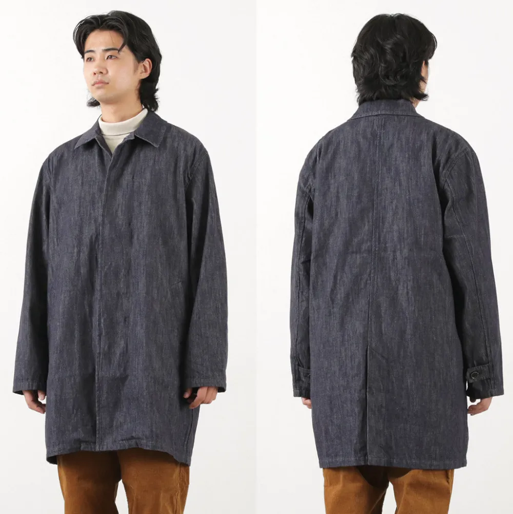 FOB FACTORY Coats^/ F2437 Denim bask coat one-wash