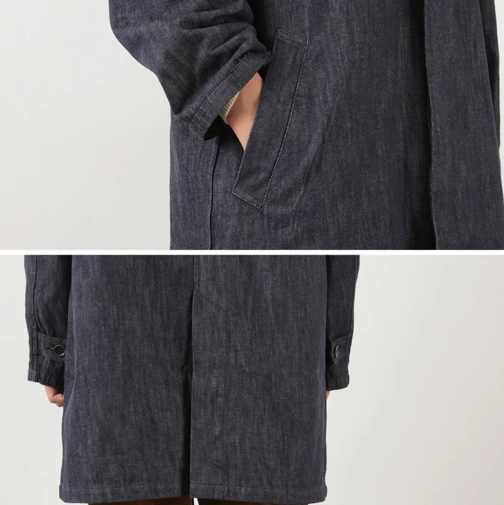 FOB FACTORY Coats^/ F2437 Denim bask coat one-wash