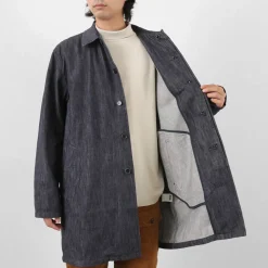 FOB FACTORY Coats^/ F2437 Denim bask coat one-wash