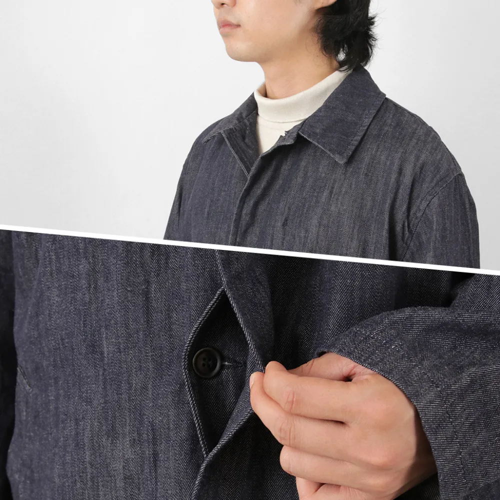 FOB FACTORY Coats^/ F2437 Denim bask coat one-wash