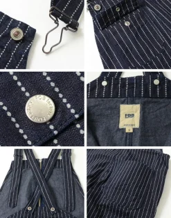 FOB FACTORY Trousers^/ F0479 Denim overalls wabash