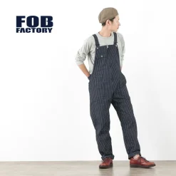 FOB FACTORY Trousers^/ F0479 Denim overalls wabash