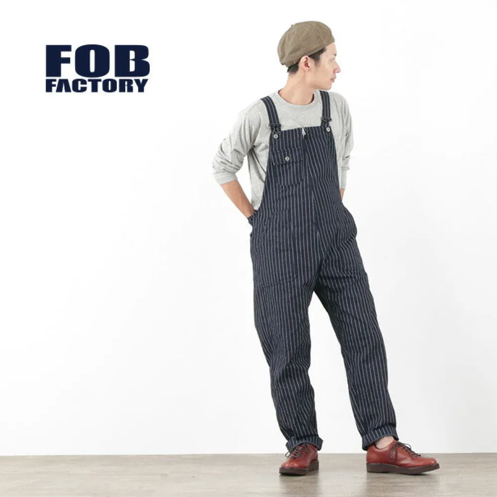 FOB FACTORY Trousers^/ F0479 Denim overalls wabash