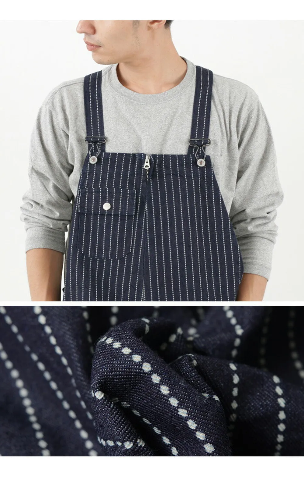 FOB FACTORY Trousers^/ F0479 Denim overalls wabash