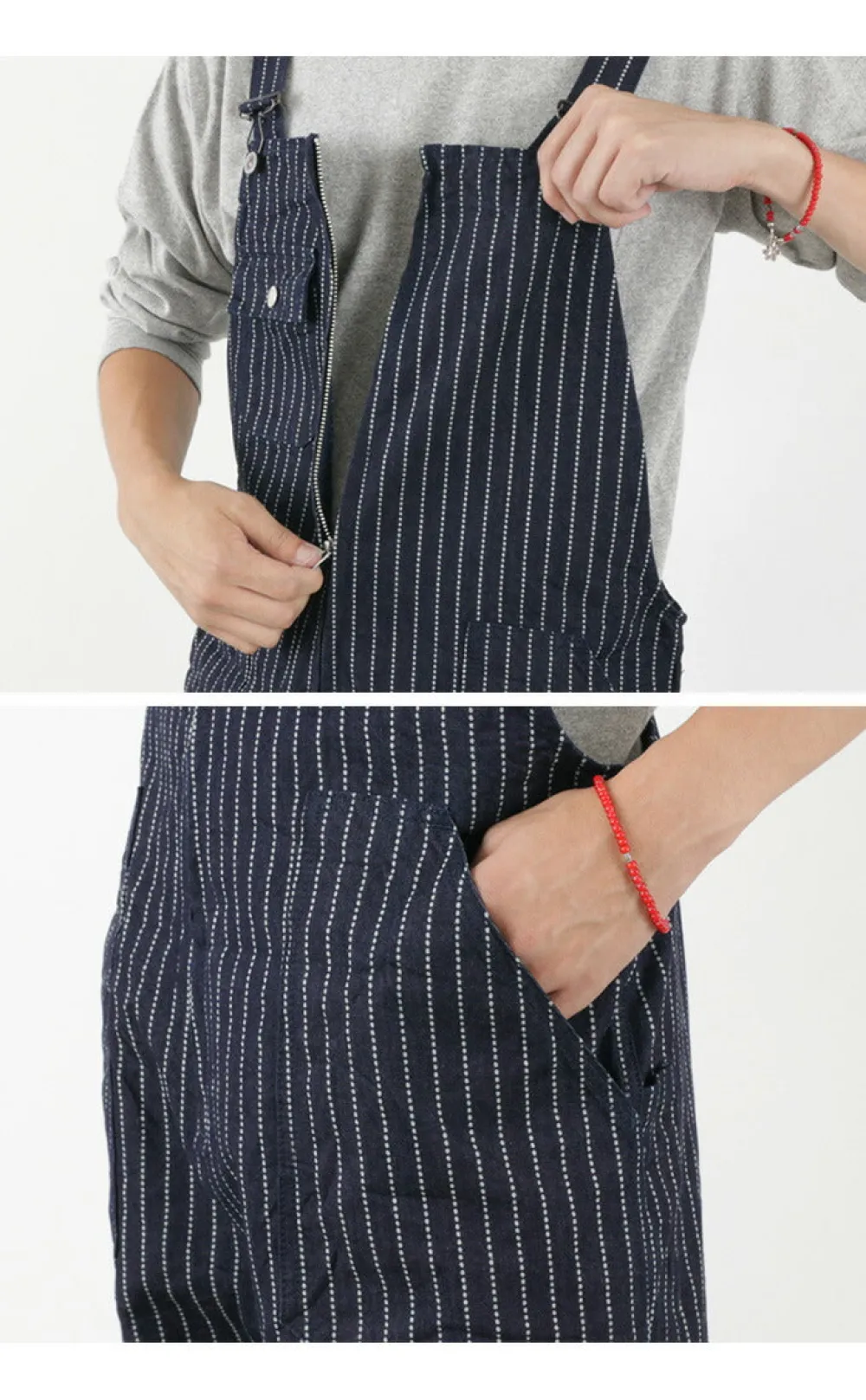 FOB FACTORY Trousers^/ F0479 Denim overalls wabash