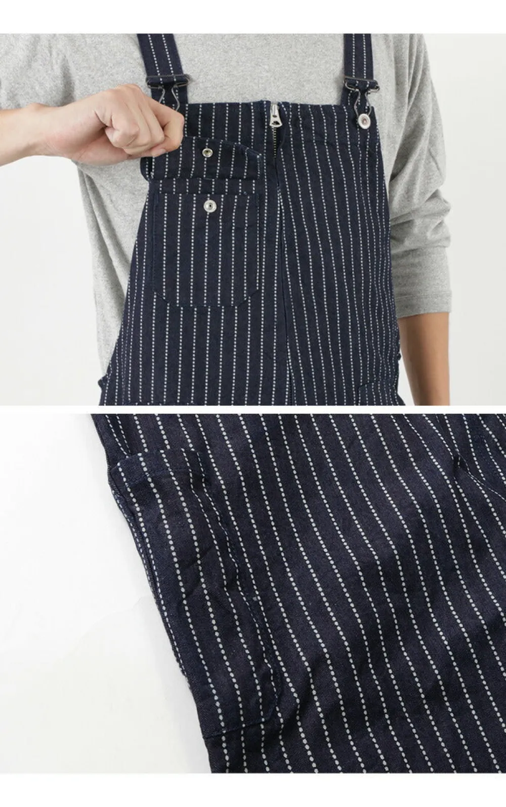 FOB FACTORY Trousers^/ F0479 Denim overalls wabash
