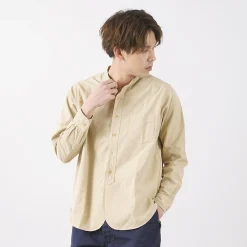 FOB FACTORY Shirts^/ F3464 Dye band collar shirt