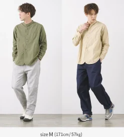 FOB FACTORY Shirts^/ F3464 Dye band collar shirt