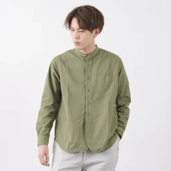 FOB FACTORY Shirts^/ F3464 Dye band collar shirt