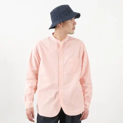 FOB FACTORY Shirts^/ F3464 Dye band collar shirt