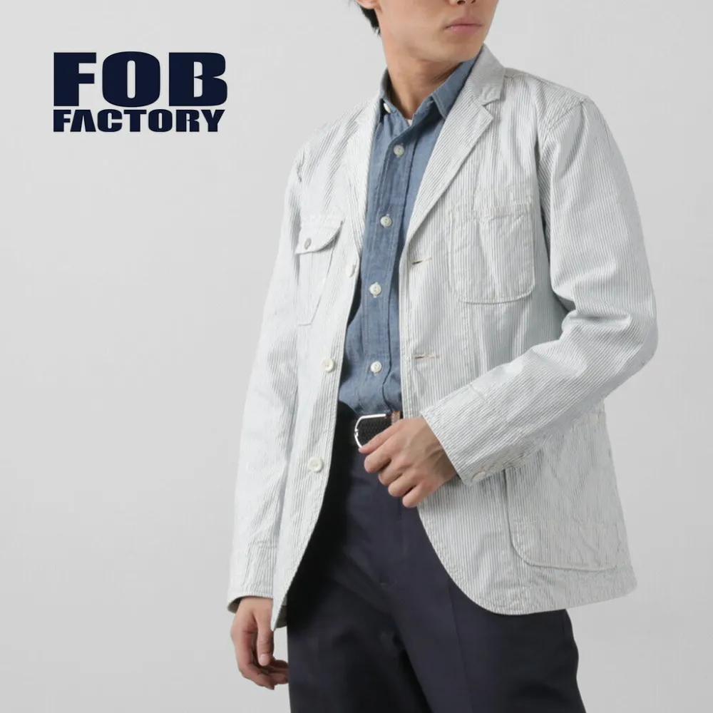 FOB FACTORY Jackets^/ F2440 Engineer Cord Lane Jacket white