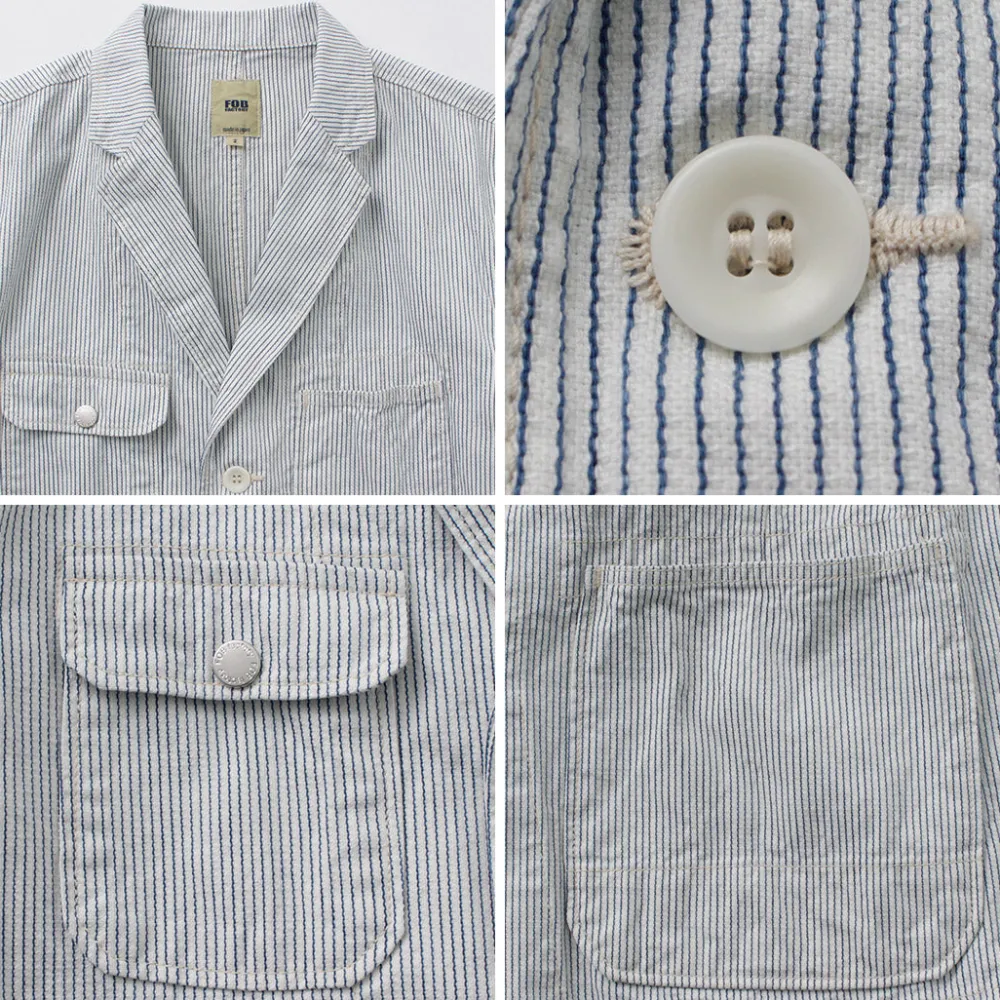 FOB FACTORY Jackets^/ F2440 Engineer Cord Lane Jacket white