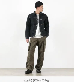FOB FACTORY Jackets^/ F2432 F165 Selvage 14.75oz garage denim one-wash