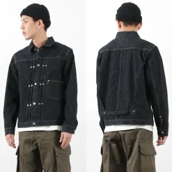 FOB FACTORY Jackets^/ F2432 F165 Selvage 14.75oz garage denim one-wash