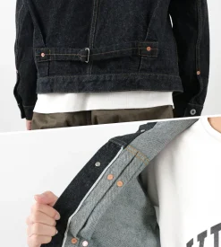 FOB FACTORY Jackets^/ F2432 F165 Selvage 14.75oz garage denim one-wash