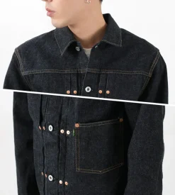 FOB FACTORY Jackets^/ F2432 F165 Selvage 14.75oz garage denim one-wash