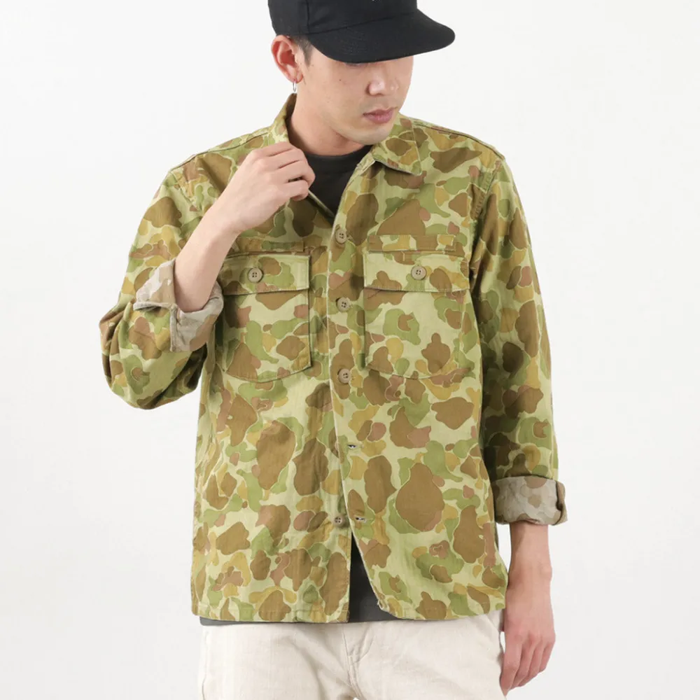 FOB FACTORY Jackets^/ F2362 Fatigue shirt jacket camo