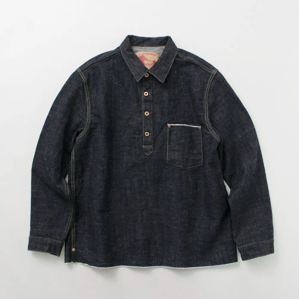 FOB FACTORY Jackets^/ F2384 G3 Denim Pullover Jacket one-wash