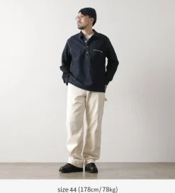 FOB FACTORY Jackets^/ F2384 G3 Denim Pullover Jacket one-wash