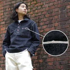 FOB FACTORY Jackets^/ F2384 G3 Denim Pullover Jacket one-wash
