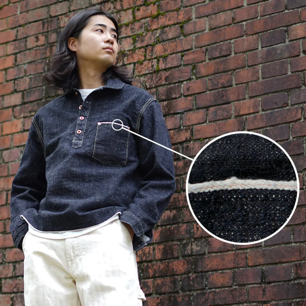 FOB FACTORY Jackets^/ F2384 G3 Denim Pullover Jacket one-wash