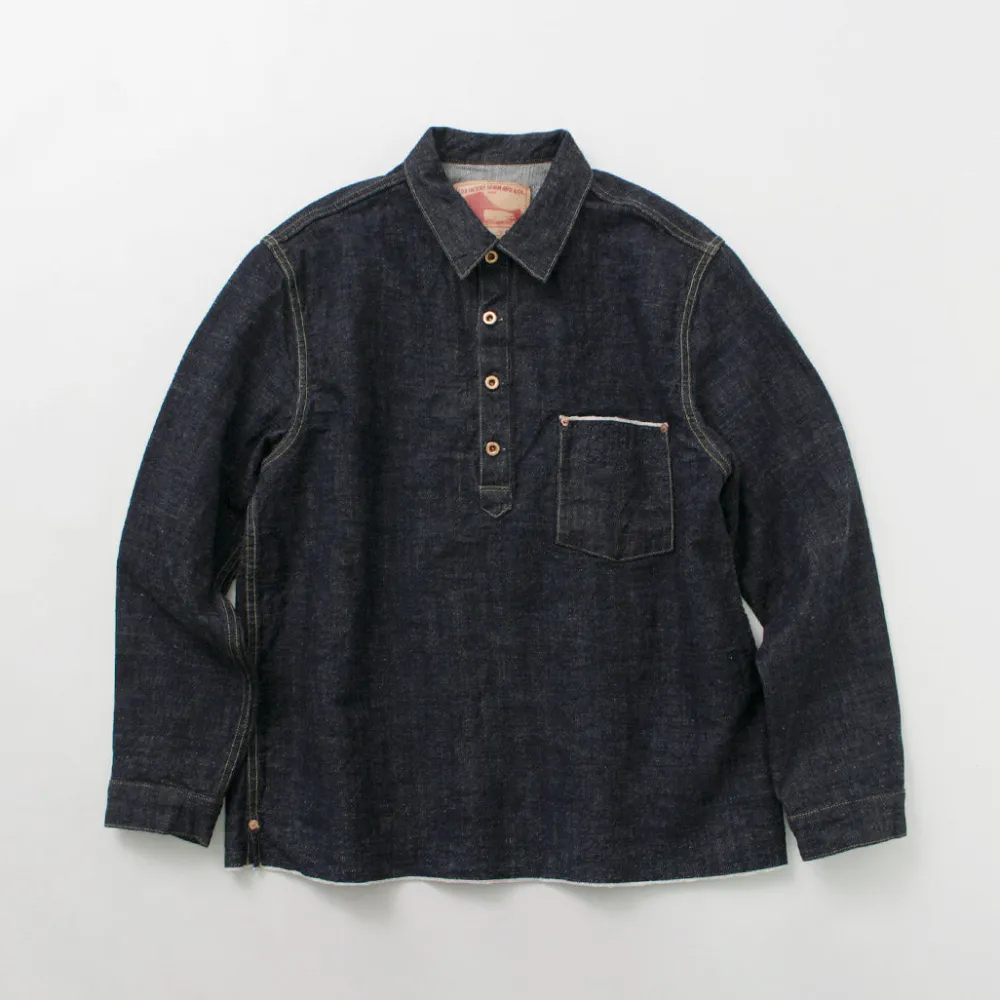 FOB FACTORY Jackets^/ F2384 G3 Denim Pullover Jacket one-wash