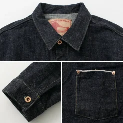 FOB FACTORY Jackets^/ F2384 G3 Denim Pullover Jacket one-wash