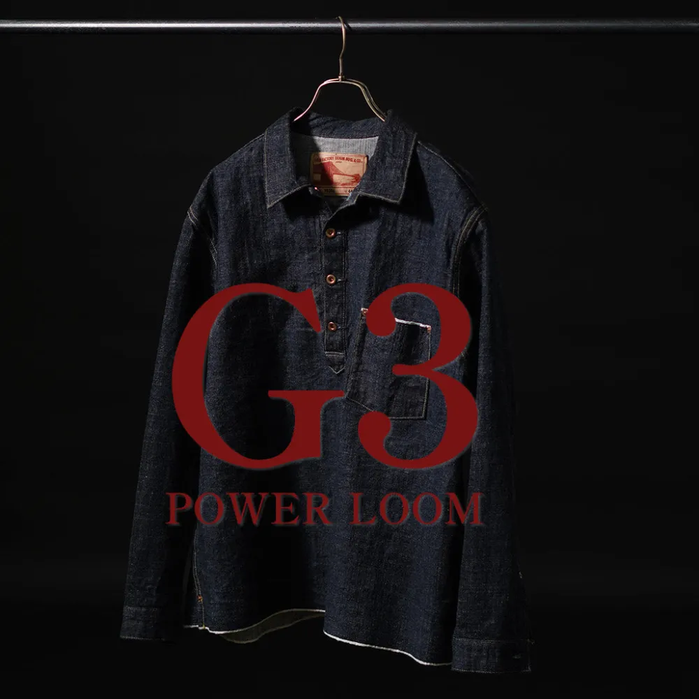 FOB FACTORY Jackets^/ F2384 G3 Denim Pullover Jacket one-wash