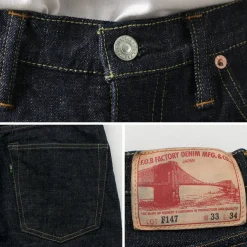 FOB FACTORY Jeans^/ F147 G3 Selvage 5P Pants denim