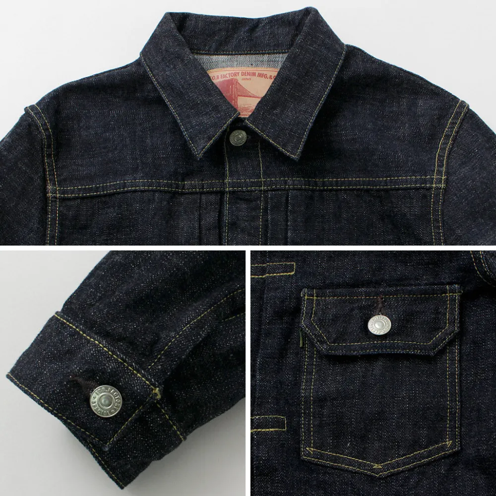 FOB FACTORY Jackets^/ F2378 G3 selvage denim 2ND jacket one-wash