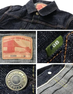 FOB FACTORY Jackets^/ F2400 G3 Selvage Denim 1st -type Jacket one-wash