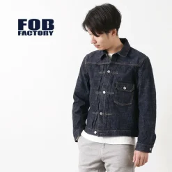 FOB FACTORY Jackets^/ F2400 G3 Selvage Denim 1st -type Jacket one-wash