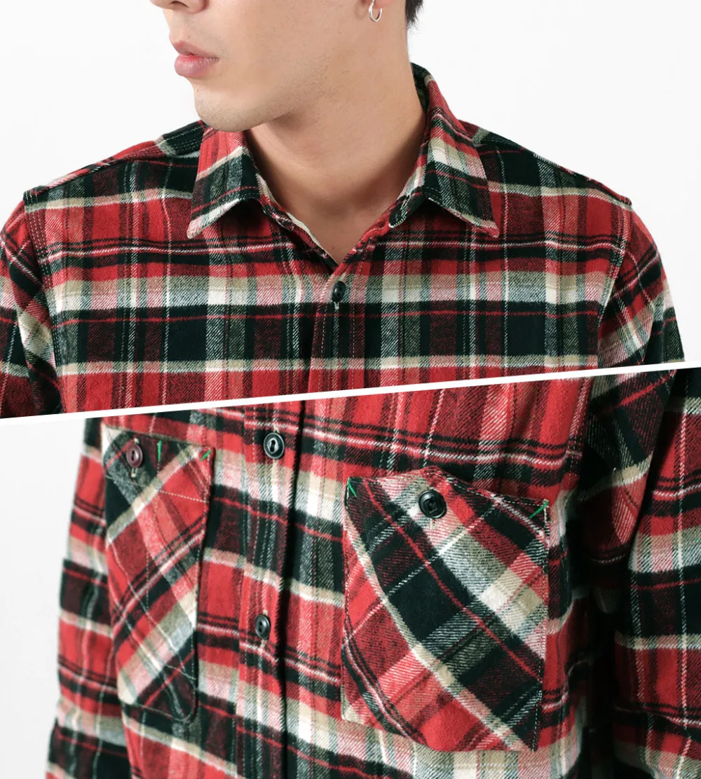 FOB FACTORY Shirts^/ F3481 HEAVY NEL WORK SHIRT