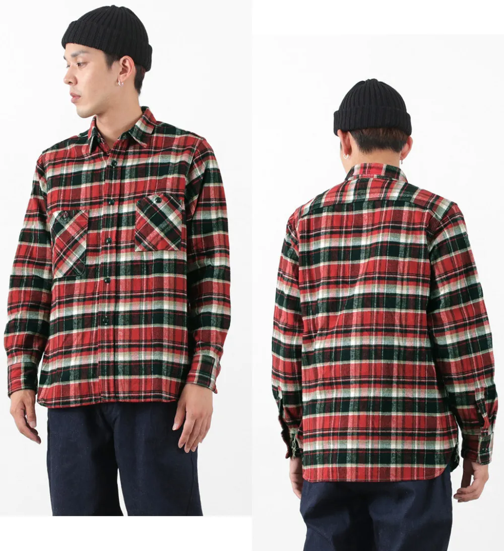 FOB FACTORY Shirts^/ F3481 HEAVY NEL WORK SHIRT