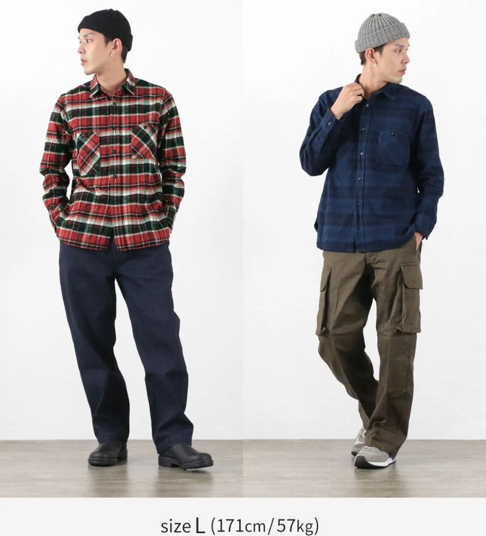 FOB FACTORY Shirts^/ F3481 HEAVY NEL WORK SHIRT